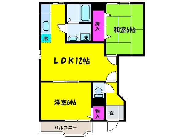 ファミ－ル泉南Ⅲ番館の物件間取画像